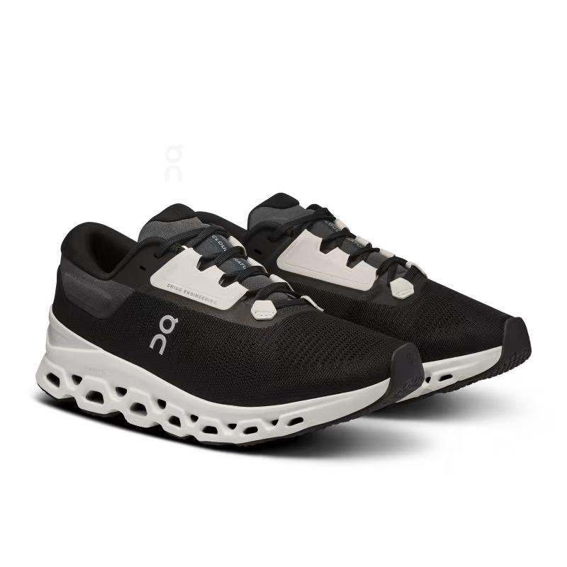 Black On Cloudstratus 3 Women's Road Running Shoes | USA_ON8187
