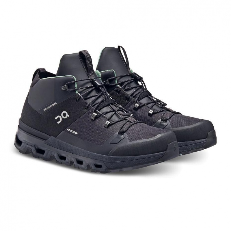 Black On Cloudtrax Waterproof Men's Hiking Boots | USA_ON8050