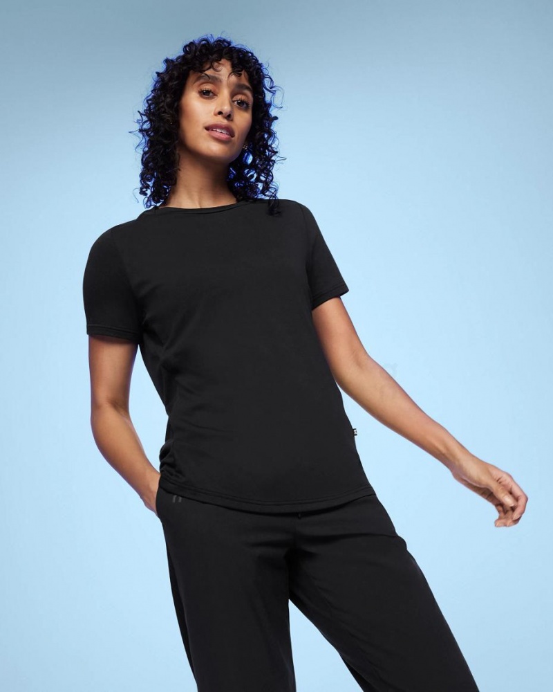 Black On Focus-T Women's T-shirts | USA_ON8966
