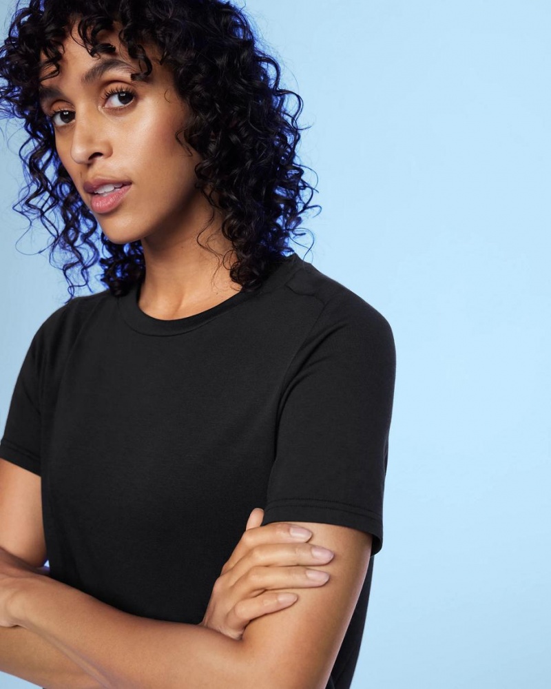 Black On Focus-T Women's T-shirts | USA_ON8966