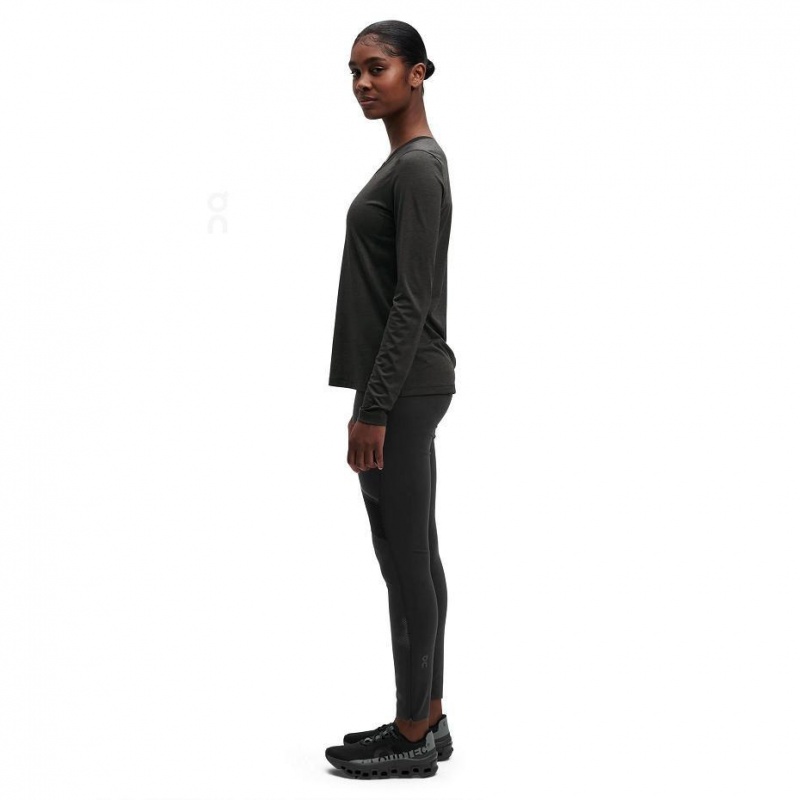 Black On Long Lumos Women's Tights | USA_ON8288