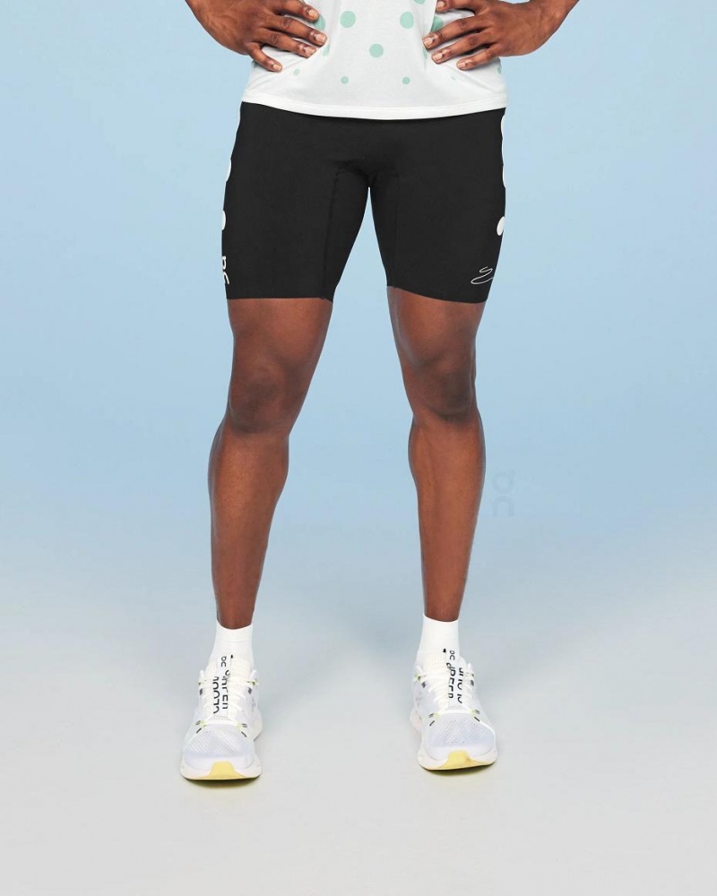 Black On Marathon Tight Distance Men\'s Shorts | USA_ON8612