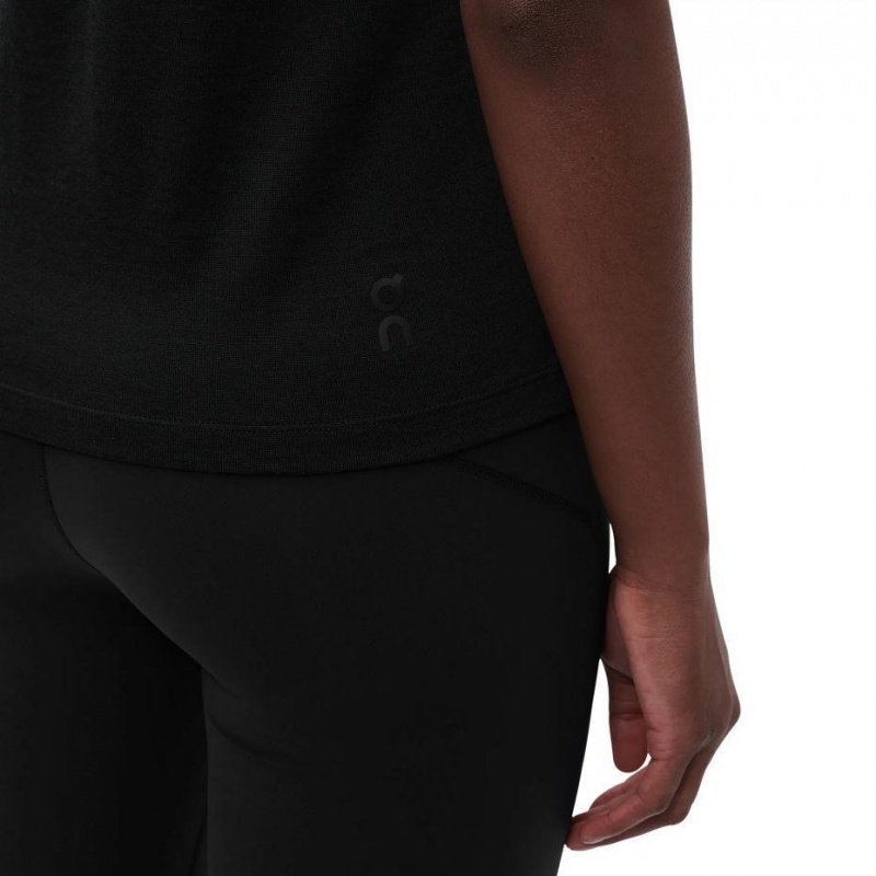 Black On Merino-T Women's T-shirts | USA_ON9037