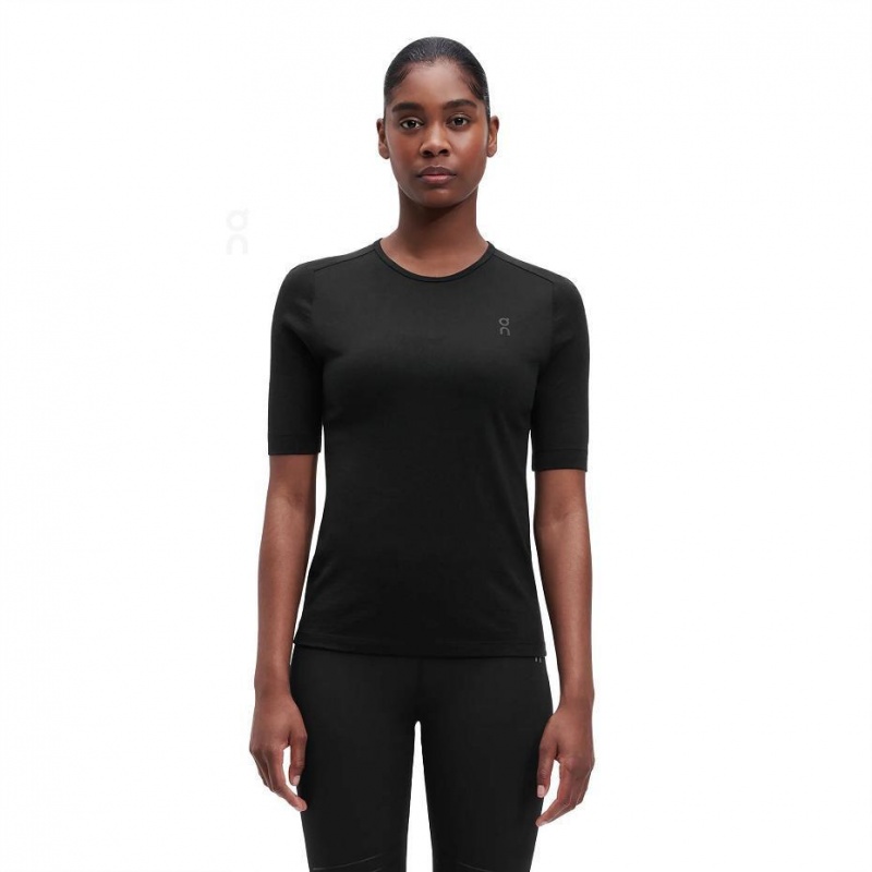 Black On Merino-T Women's T-shirts | USA_ON9037
