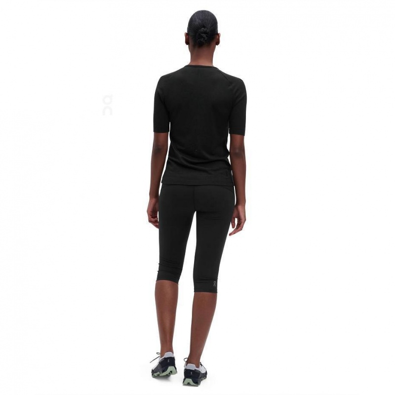 Black On Merino-T Women's T-shirts | USA_ON9037