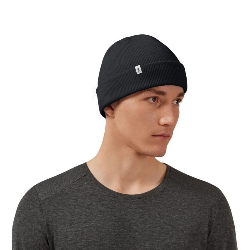Black On Merino Men\'s Beanie | USA_ON8717