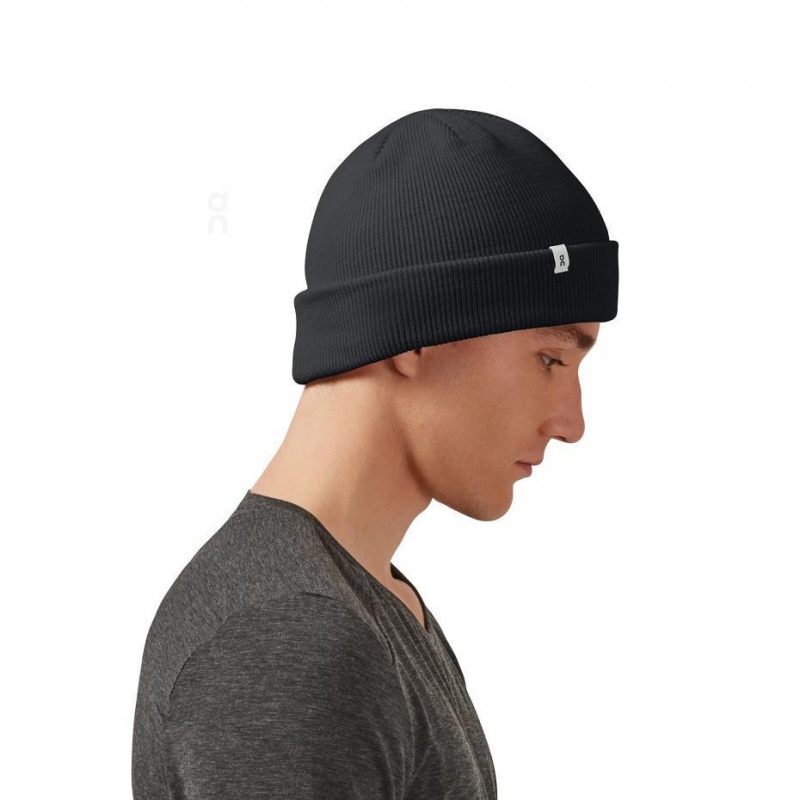 Black On Merino Women's Beanie | USA_ON8379