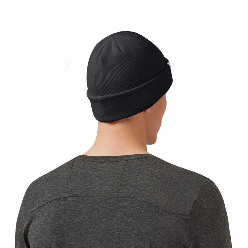 Black On Merino Women's Beanie | USA_ON8379