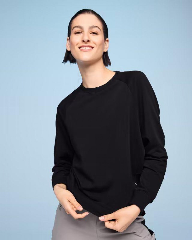 Black On Movement Crew Women's Sweatshirts | USA_ON8820