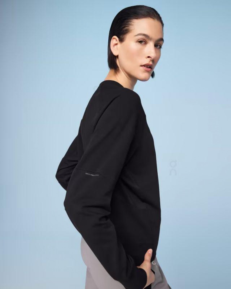 Black On Movement Crew Women's Sweatshirts | USA_ON8820