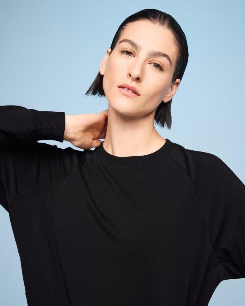 Black On Movement Crew Women's Sweatshirts | USA_ON8820