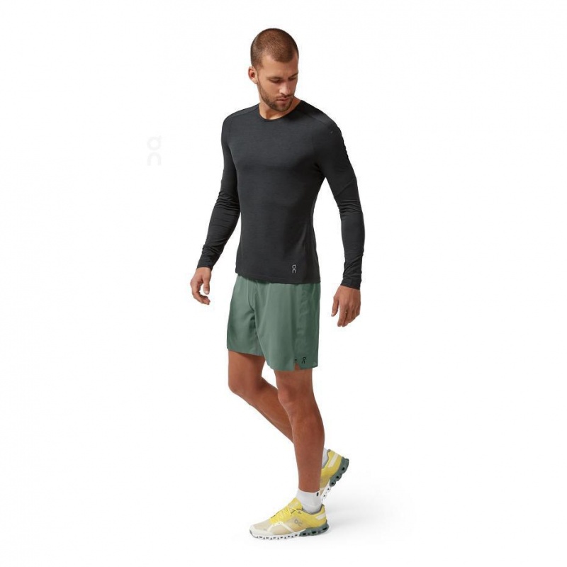 Black On Performance Long-T Men's T-shirts | USA_ON8131