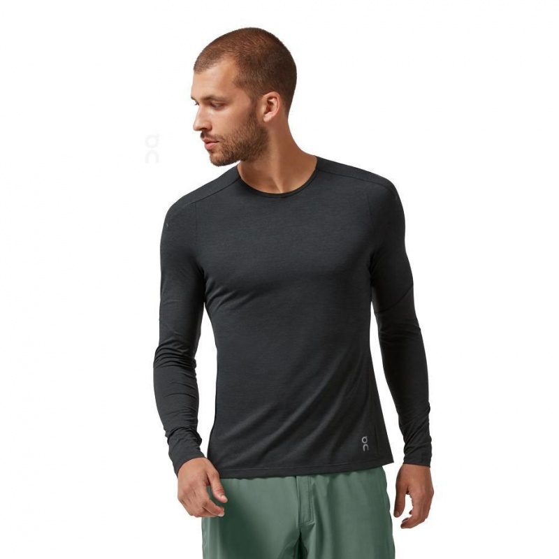 Black On Performance Long-T Men\'s T-shirts | USA_ON8131