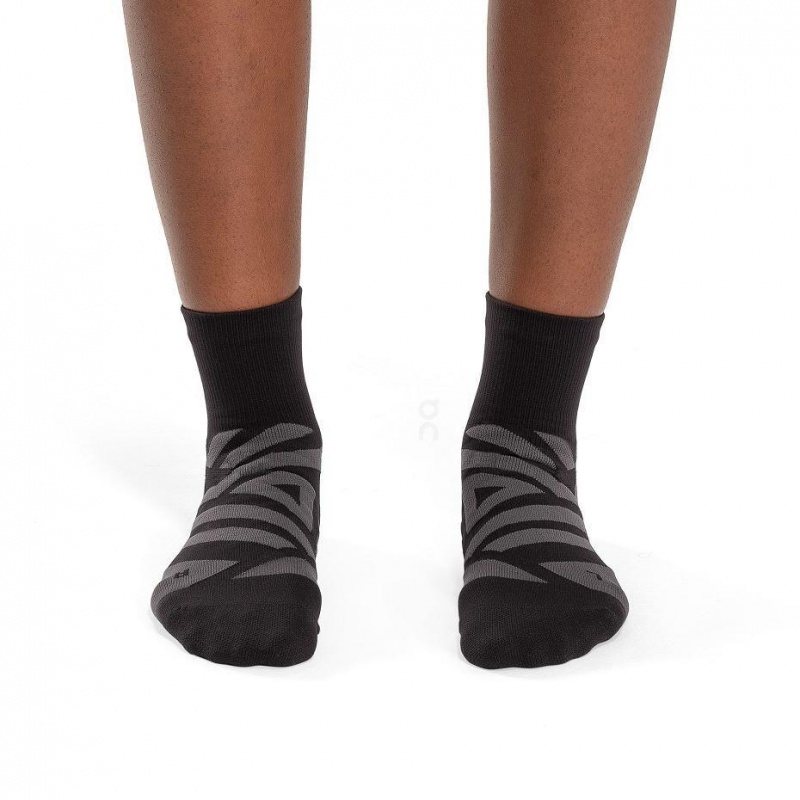Black On Performance Mid Men's Socks | USA_ON8446