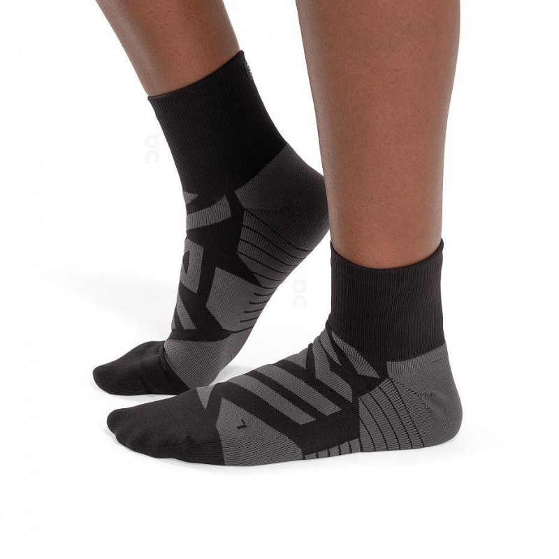 Black On Performance Mid Men\'s Socks | USA_ON8446
