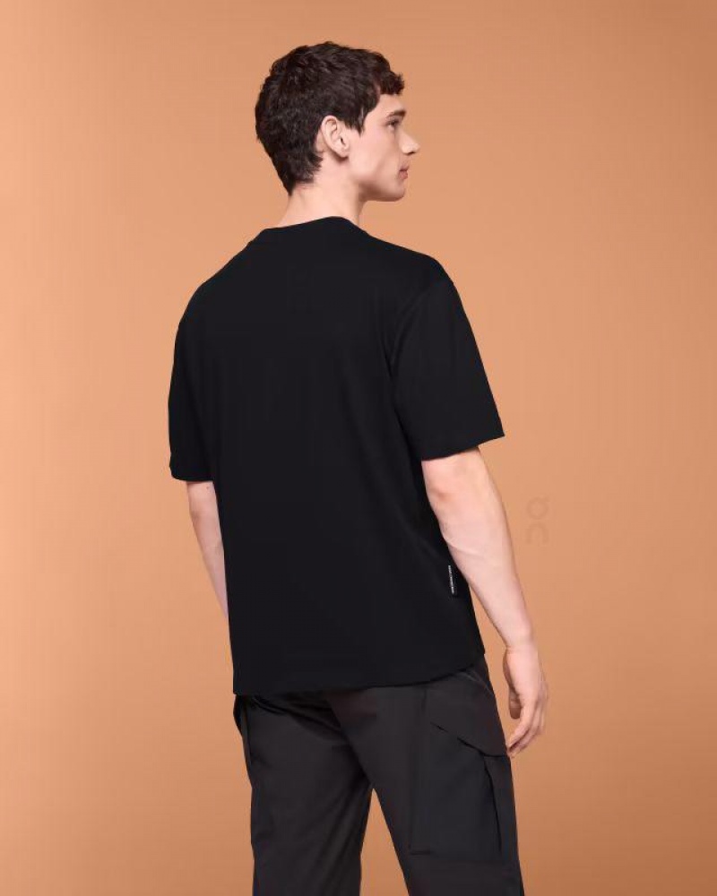 Black On Studio-T Men's T-shirts | USA_ON9082