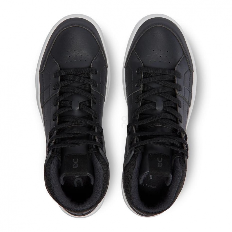 Black On THE ROGER Clubhouse Mid Men's Sneakers | USA_ON8647