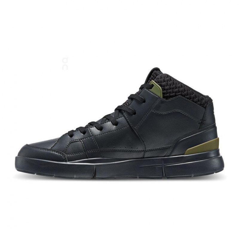 Black On THE ROGER Clubhouse Mid Sensa Men's Sneakers | USA_ON8243