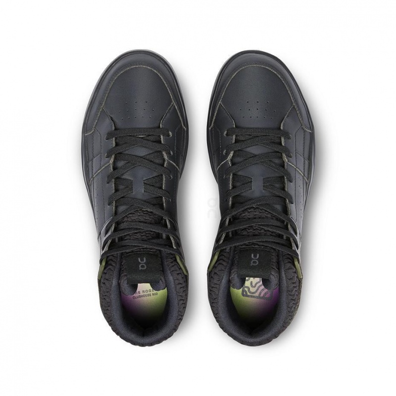 Black On THE ROGER Clubhouse Mid Sensa Men's Sneakers | USA_ON8243