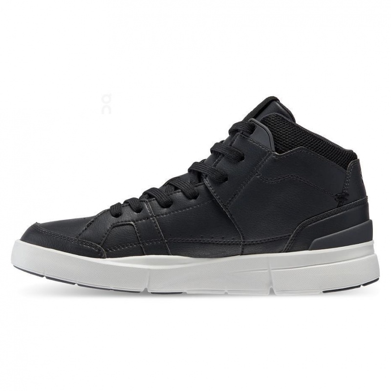 Black On THE ROGER Clubhouse Mid Women's Sneakers | USA_ON9027