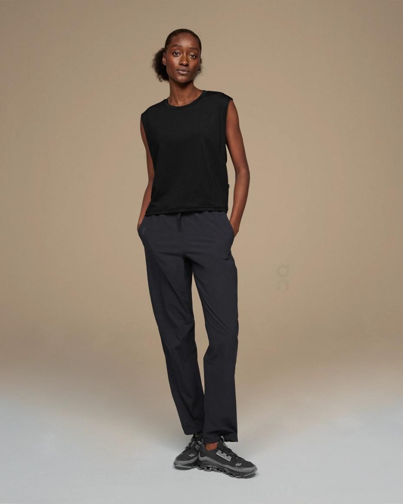 Black On Track Women's Pants | USA_ON9090