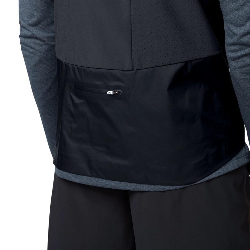 Black On Weather Vest Men's Jackets | USA_ON9067