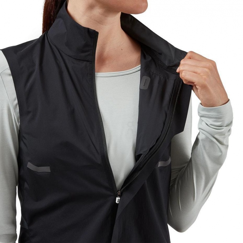 Black On Weather Vest Women's Jackets | USA_ON9111