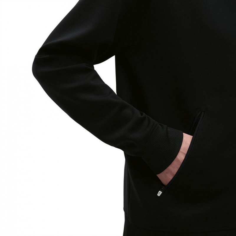 Black On Zipped Men's Hoodie | USA_ON8001