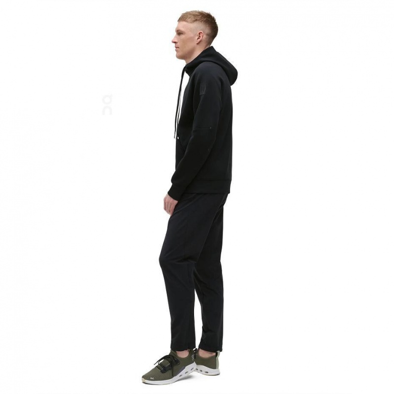 Black On Zipped Men's Hoodie | USA_ON8001