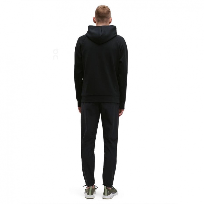 Black On Zipped Men's Hoodie | USA_ON8001