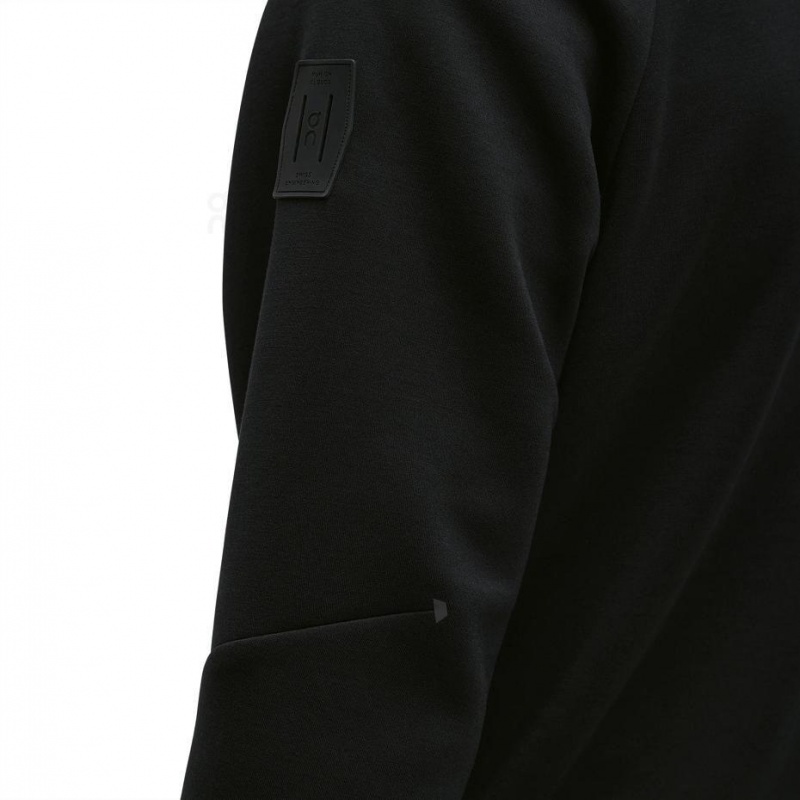 Black On Zipped Men's Hoodie | USA_ON8001