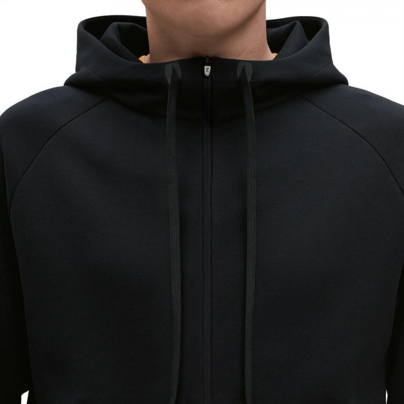 Black On Zipped Men's Hoodie | USA_ON8001