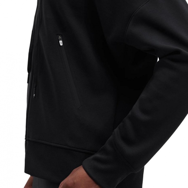 Black On Zipped Women's Hoodie | USA_ON8044