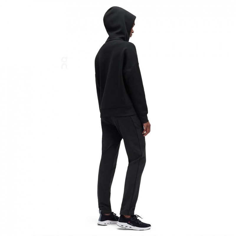 Black On Zipped Women's Hoodie | USA_ON8044