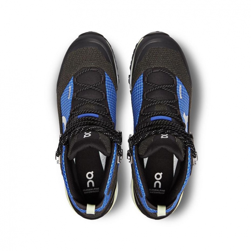 Black / Blue On Cloudalpine Waterproof Men's Hiking Boots | USA_ON8207