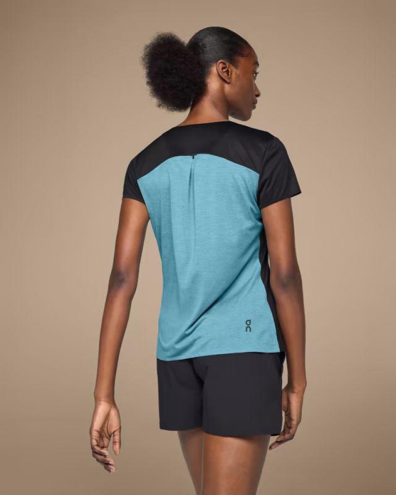 Black / Blue On Performance-T Women's T-shirts | USA_ON9108