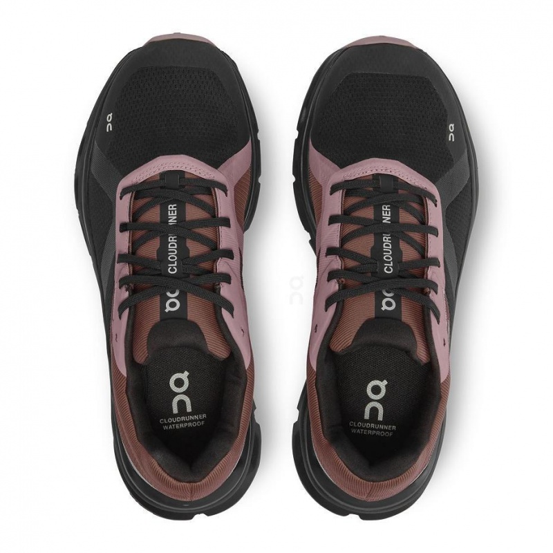 Black / Brown On Cloudrunner Waterproof Women's Road Running Shoes | USA_ON8778