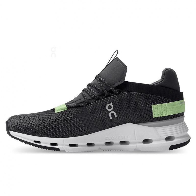 Black / Green On Cloudnova Men's Sneakers | USA_ON9043