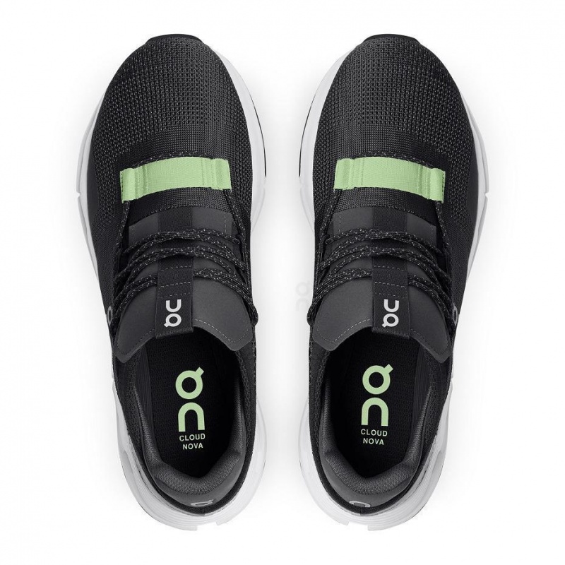 Black / Green On Cloudnova Men's Sneakers | USA_ON9043