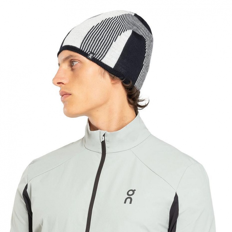 Black / Grey On Explorer Merino Women's Beanie | USA_ON8630