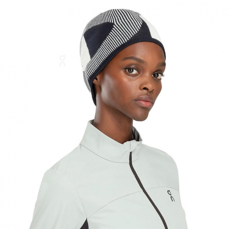 Black / Grey On Explorer Merino Women's Beanie | USA_ON8630