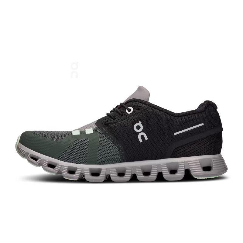 Black / Olive On Cloud 5 Women's Sneakers | USA_ON8389