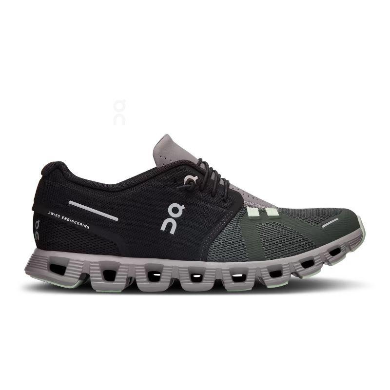 Black / Olive On Cloud 5 Women\'s Sneakers | USA_ON8389