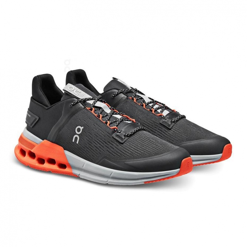 Black / Orange On Cloudnova Flux Men's Sneakers | USA_ON8298