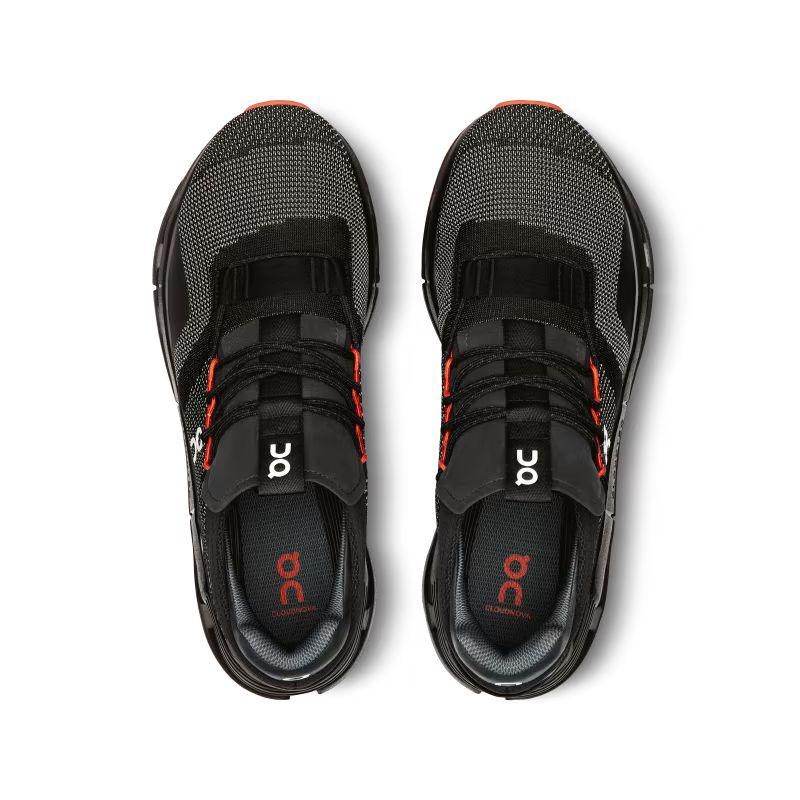 Black / Orange On Cloudnova Men's Sneakers | USA_ON8643