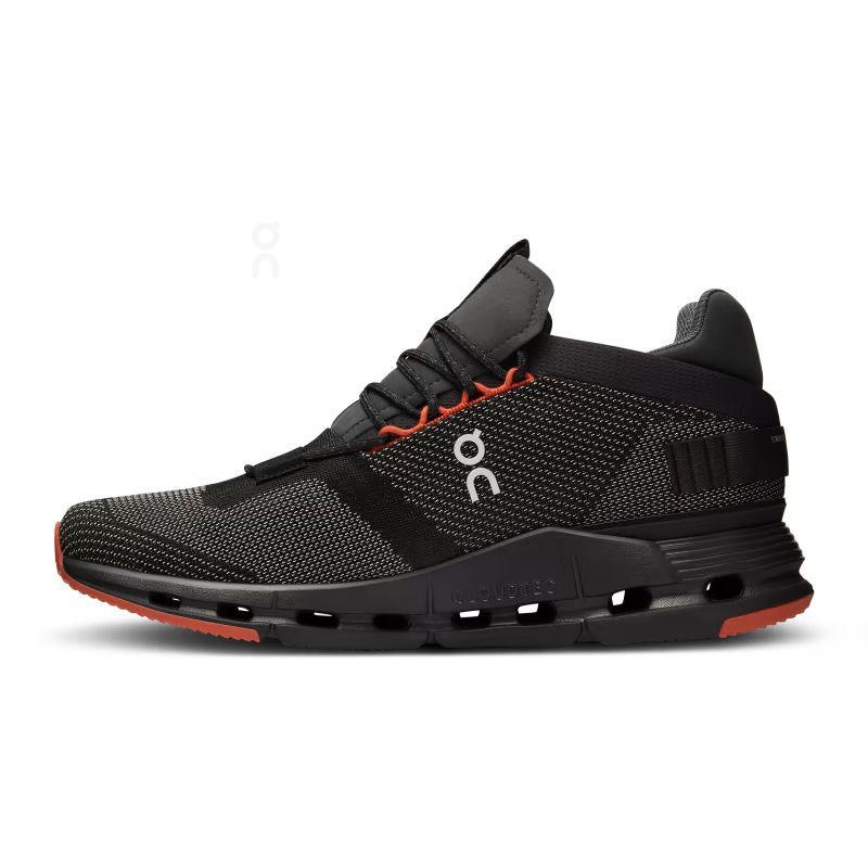Black / Orange On Cloudnova Men's Sneakers | USA_ON8643