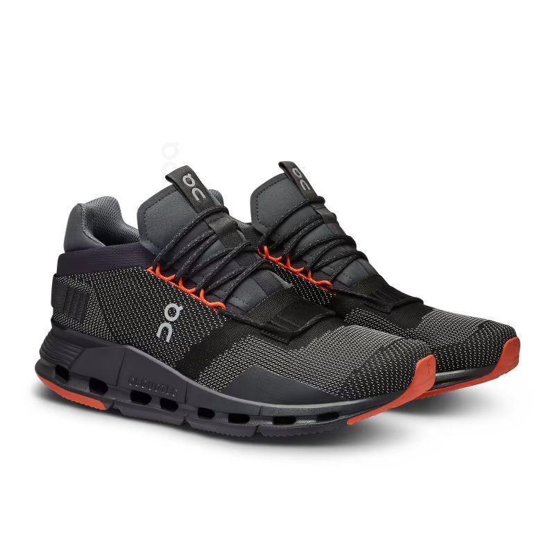 Black / Orange On Cloudnova Men's Sneakers | USA_ON8643