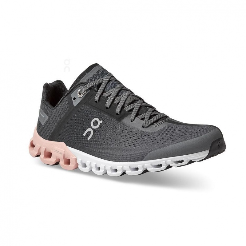 Black / Rose On Cloudflow Women's Road Running Shoes | USA_ON8743