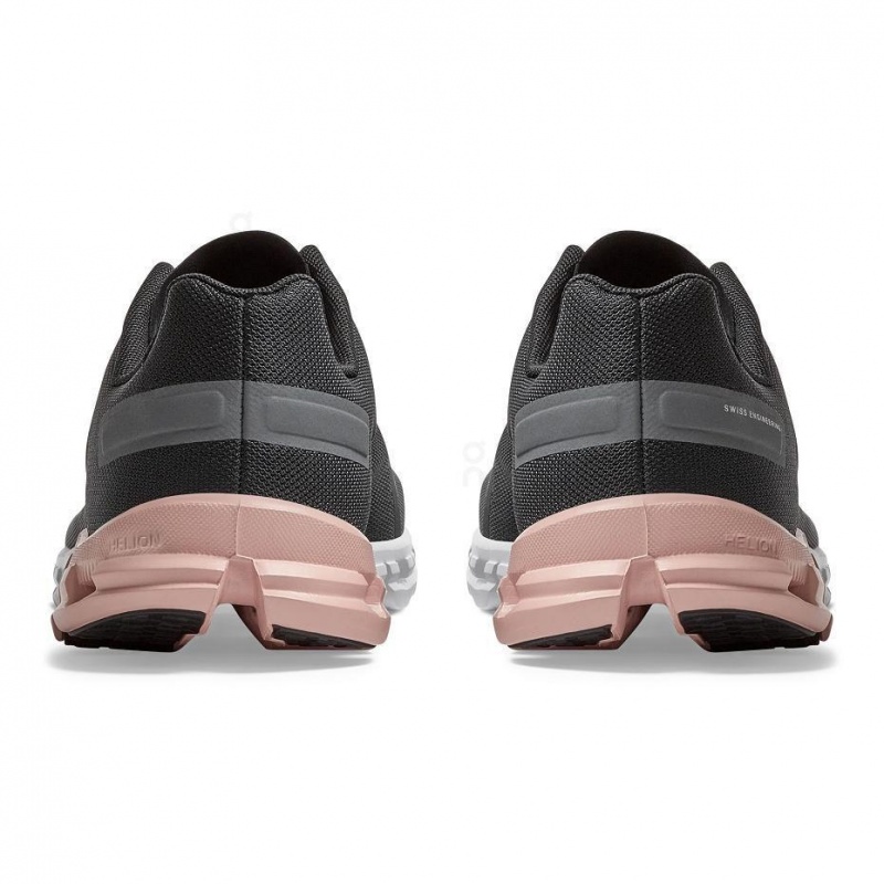 Black / Rose On Cloudflow Women's Road Running Shoes | USA_ON8743