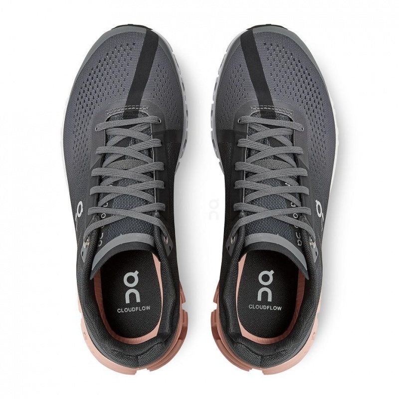 Black / Rose On Cloudflow Women's Road Running Shoes | USA_ON8743